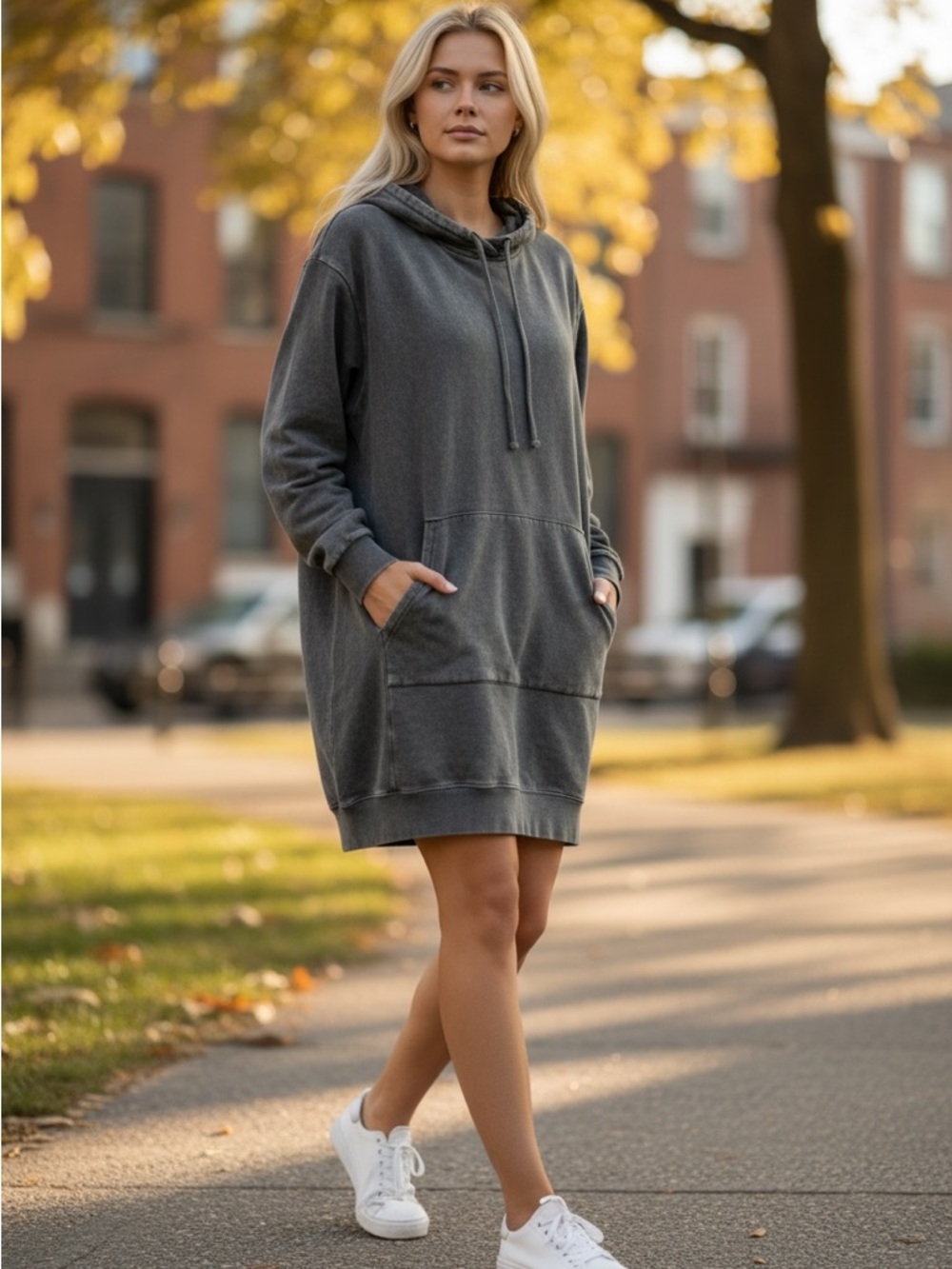 Torrid 1X Blue Gray Sweatshirt Dress